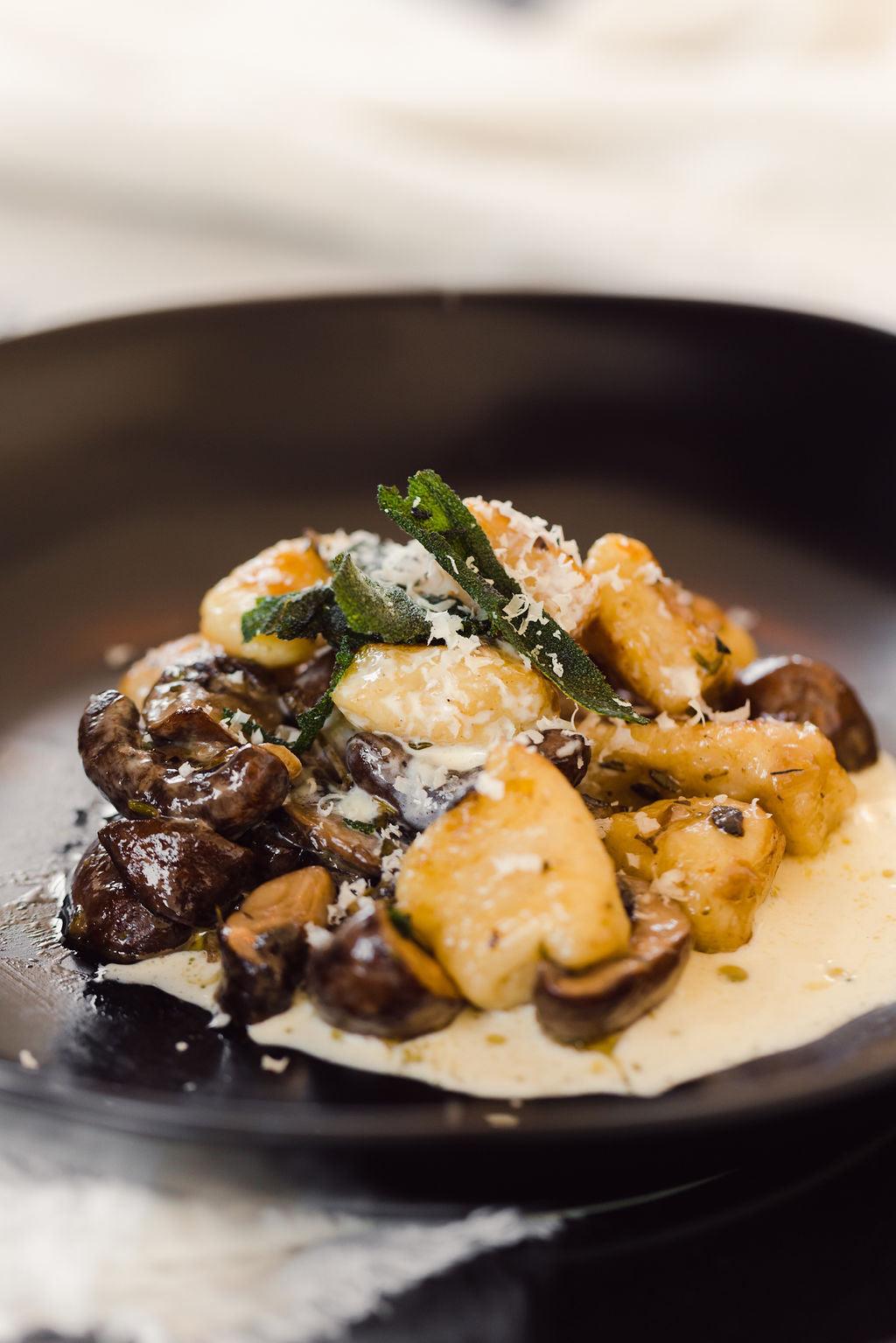 Truffle wild mushroom gnocchi recipe - a recipe making gnocchi from scratch