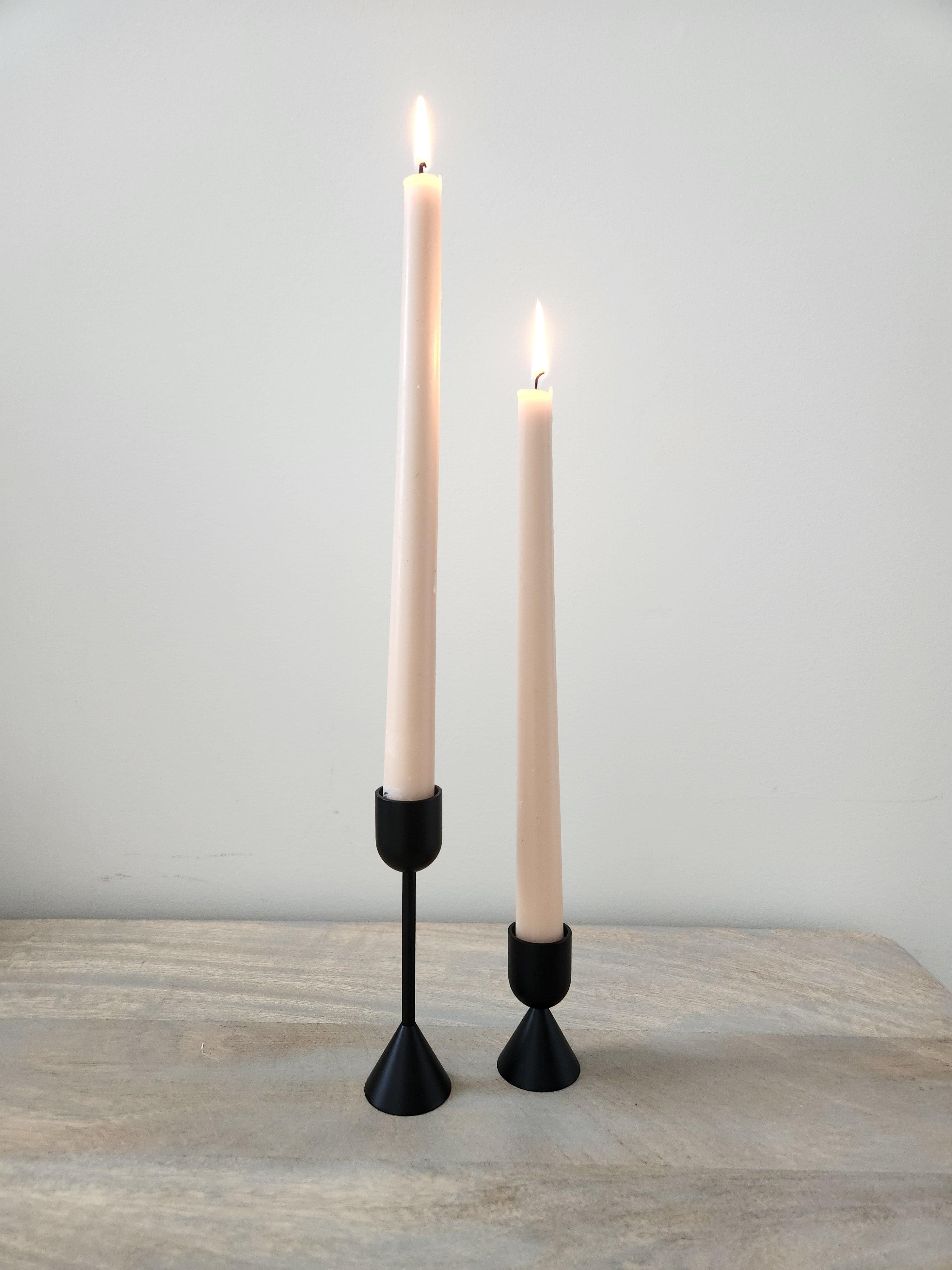 Onyx Brass Taper Candle Holder - Bluum Maison