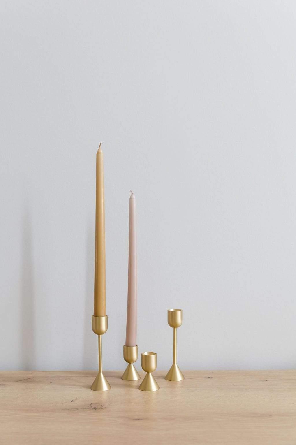 Golden Light Tapered Candle Holder For home table settings and home decor or dinner party
