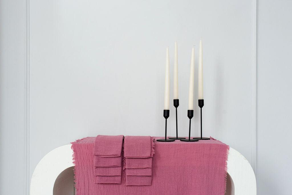 Modern Black Candle + Cloth Set - Bluum Maison
