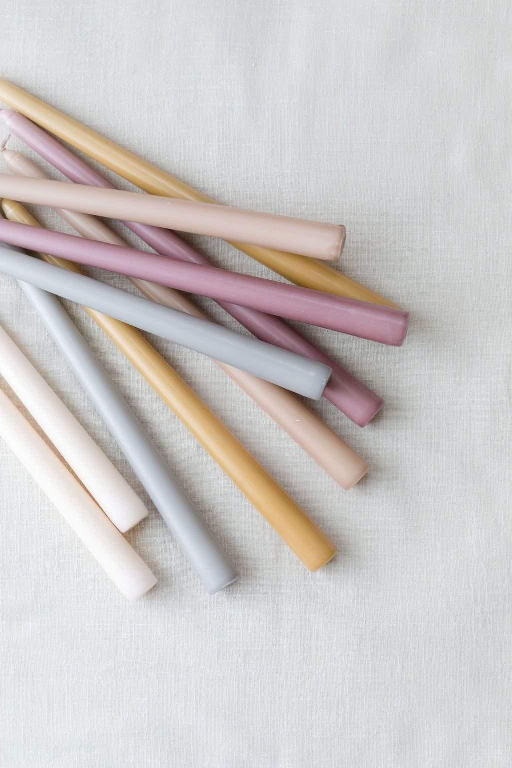 Pastel Tapered Candles For home table settings and home decor