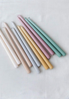 Pastel Tapered Candles For home table settings and home decor