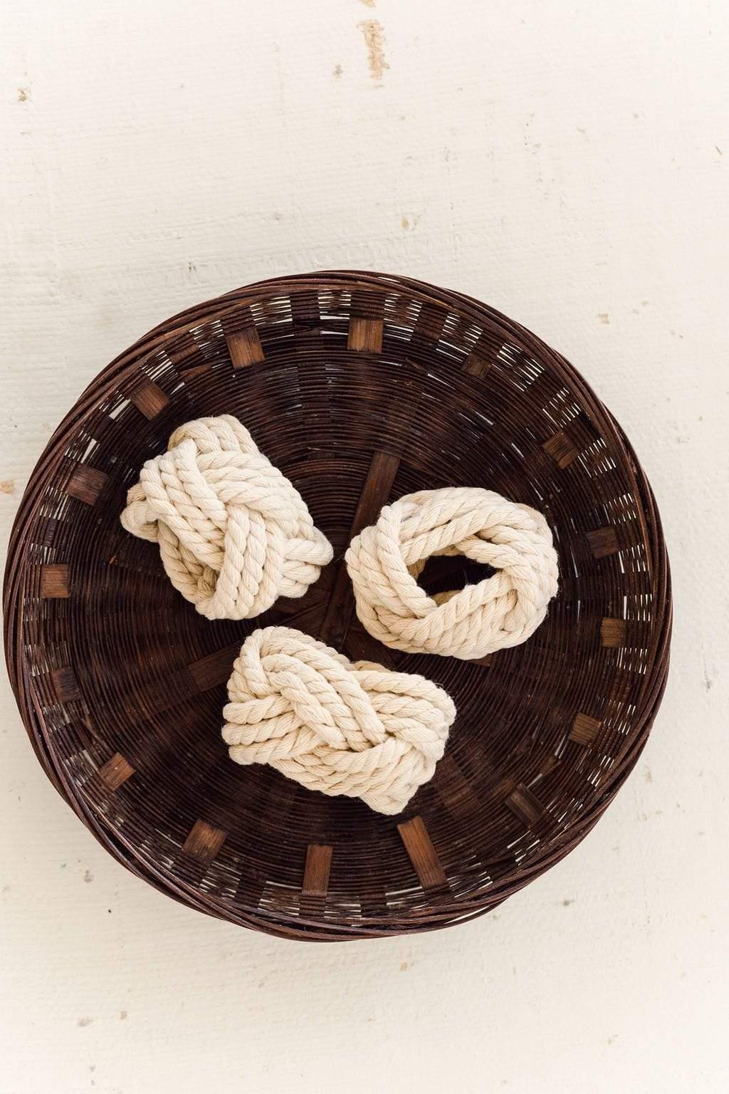 Rope Napkin Rings For home table settings and home decor