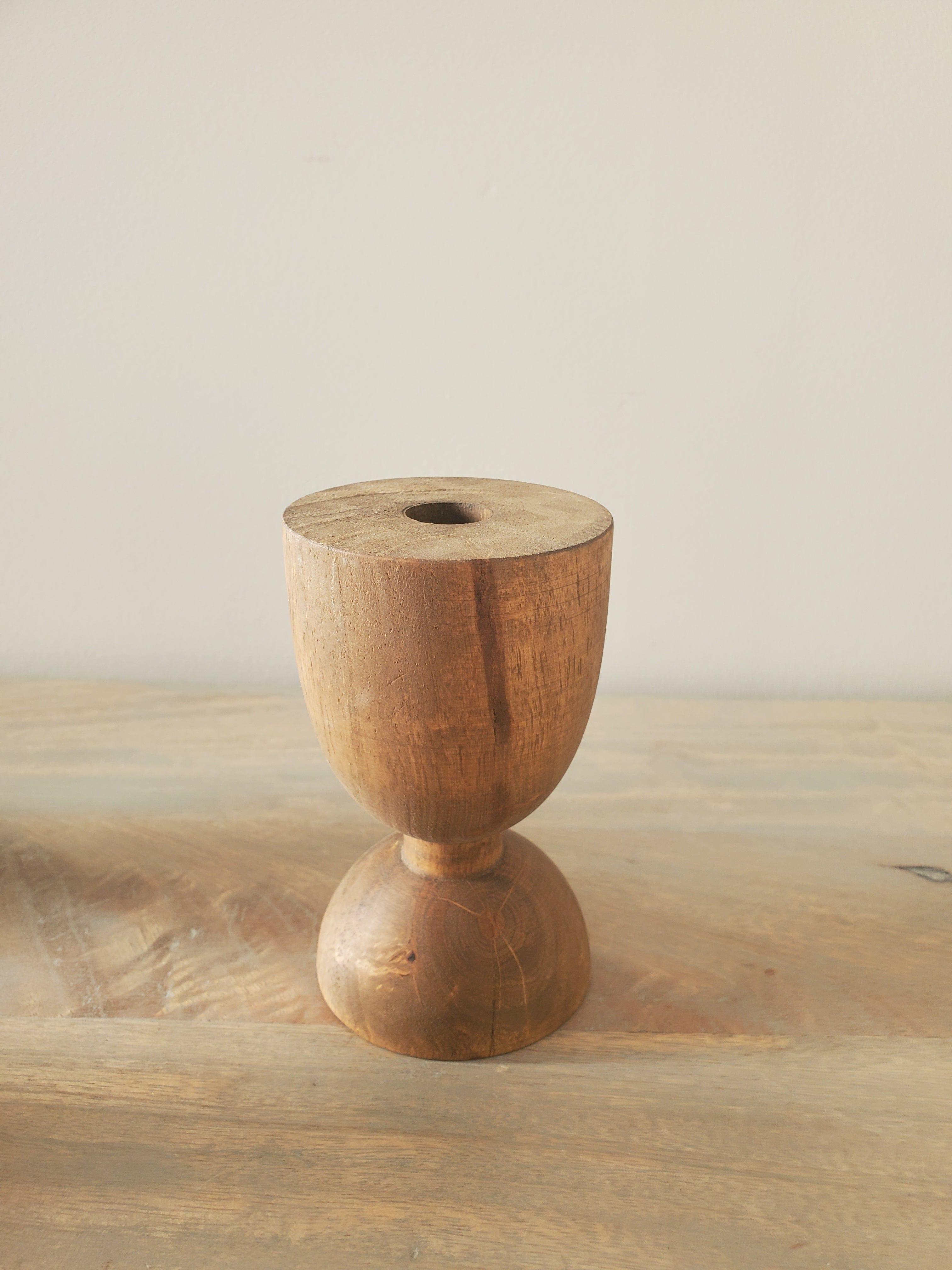 Short / Cocoa Rooted Tapered Candle Holder For home table settings and home decor or dinner party
