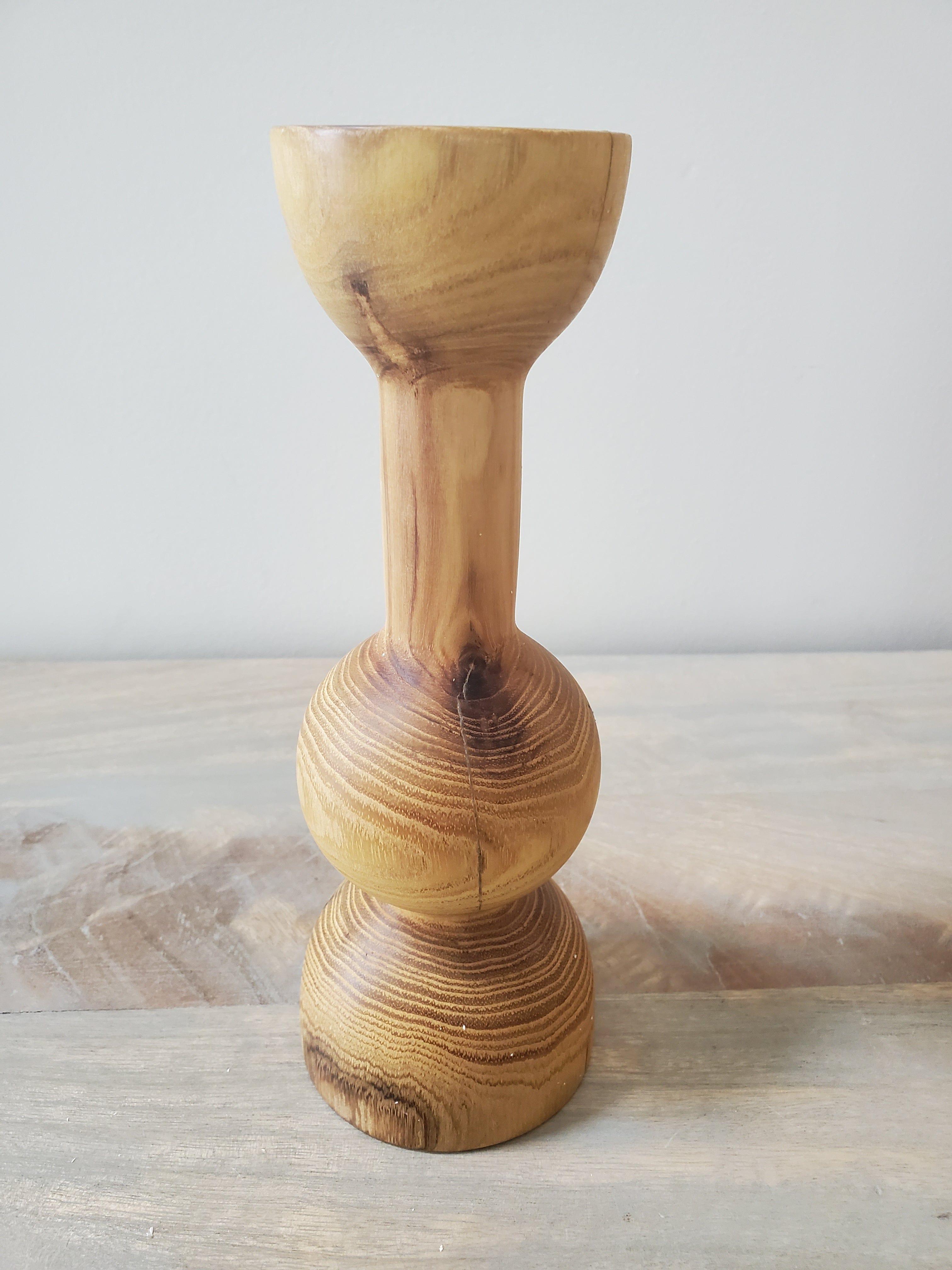 Short / Natural Rooted Tapered Candle Holder For home table settings and home decor or dinner party