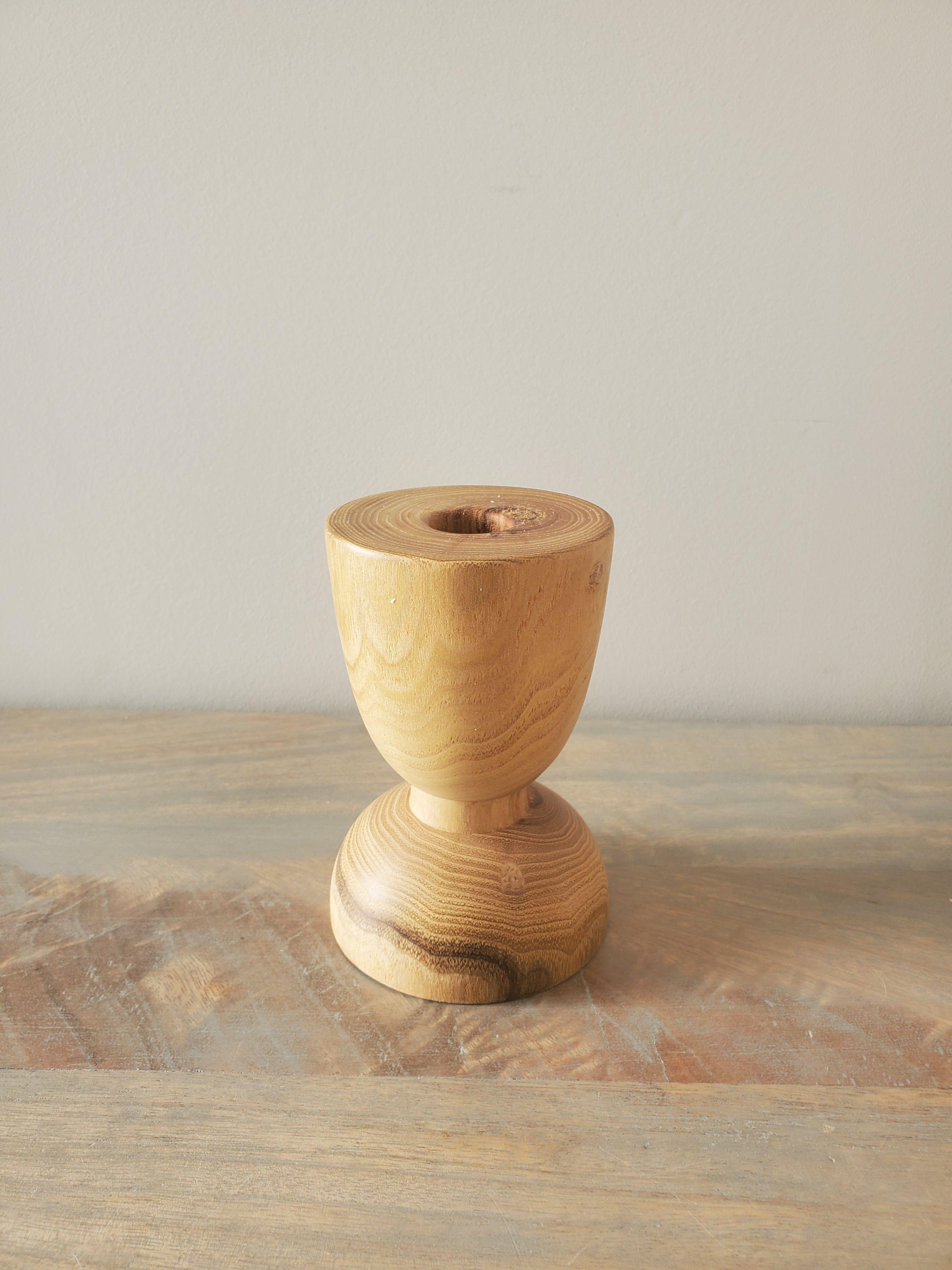 Short / Natural Rooted Tapered Candle Holder For home table settings and home decor or dinner party